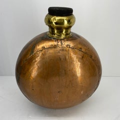 Large Vintage Copper and Brass Decorative Flask Sculpture