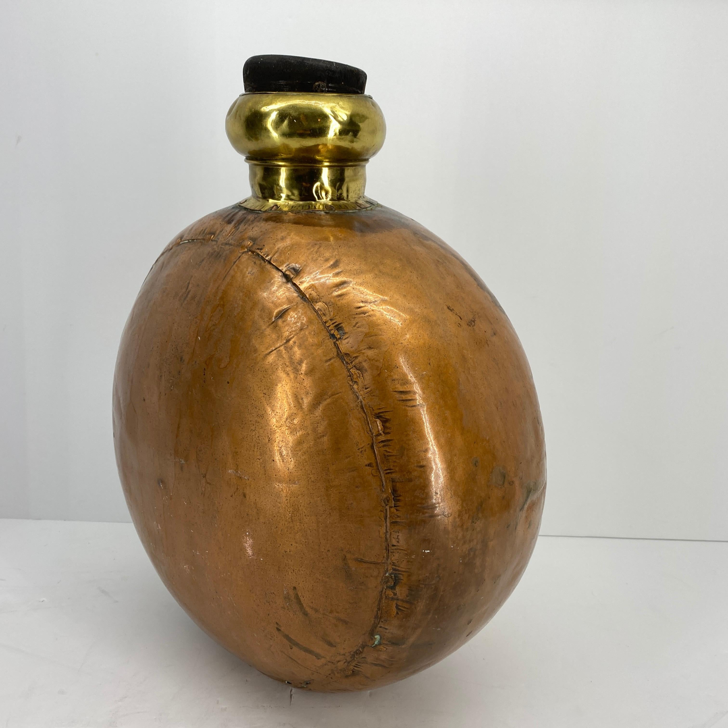 vintage copper flask