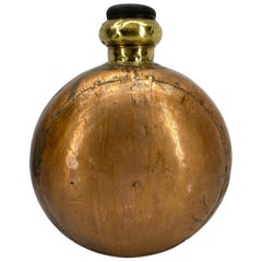 Large Vintage Copper and Brass Decorative Flask Sculpture