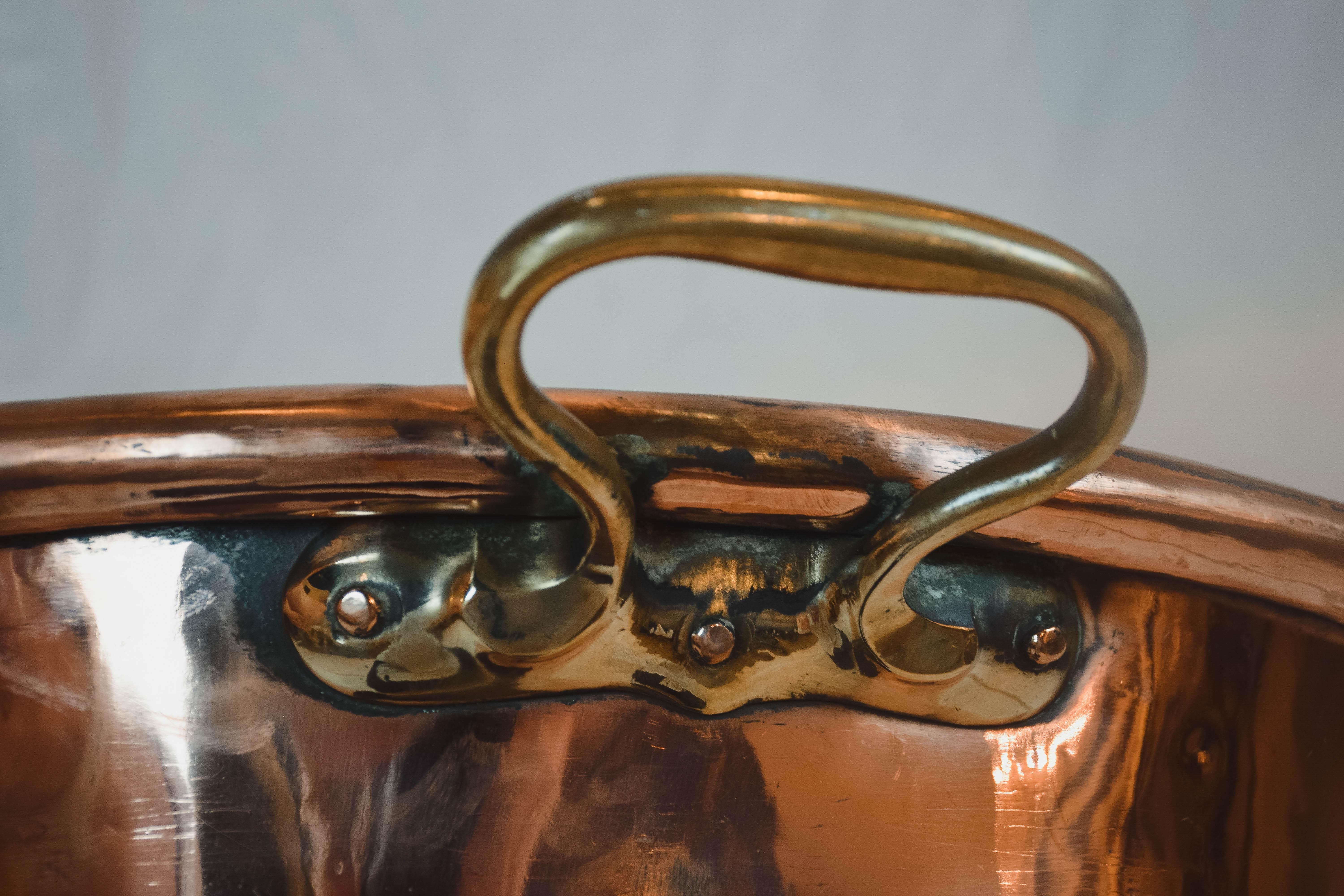 Large Vintage Copper Bowl 6