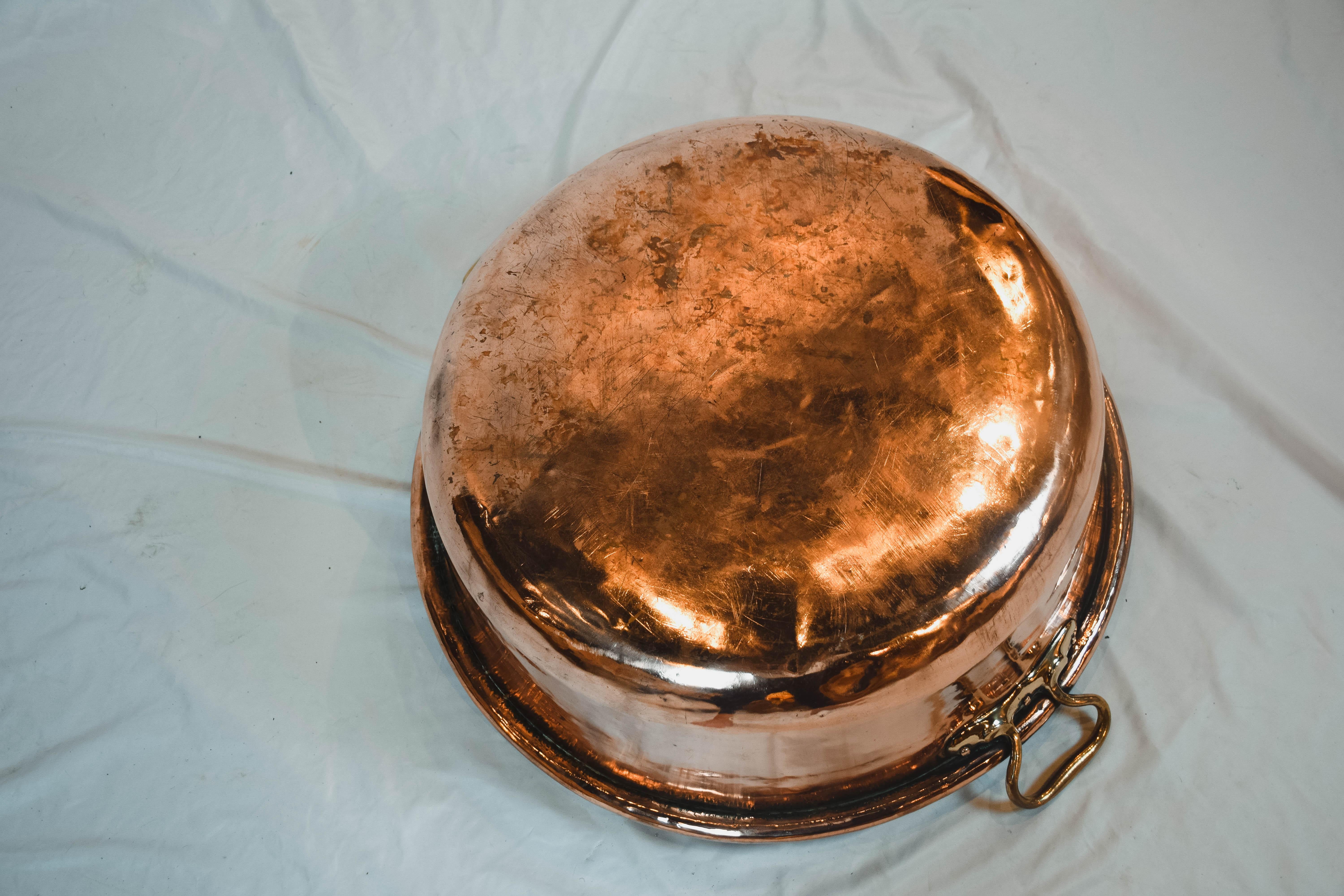 Large Vintage Copper Bowl 7