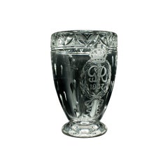Large Vintage Coronation Vase, English, Glass, George VI, Royal, Bottle Cooler