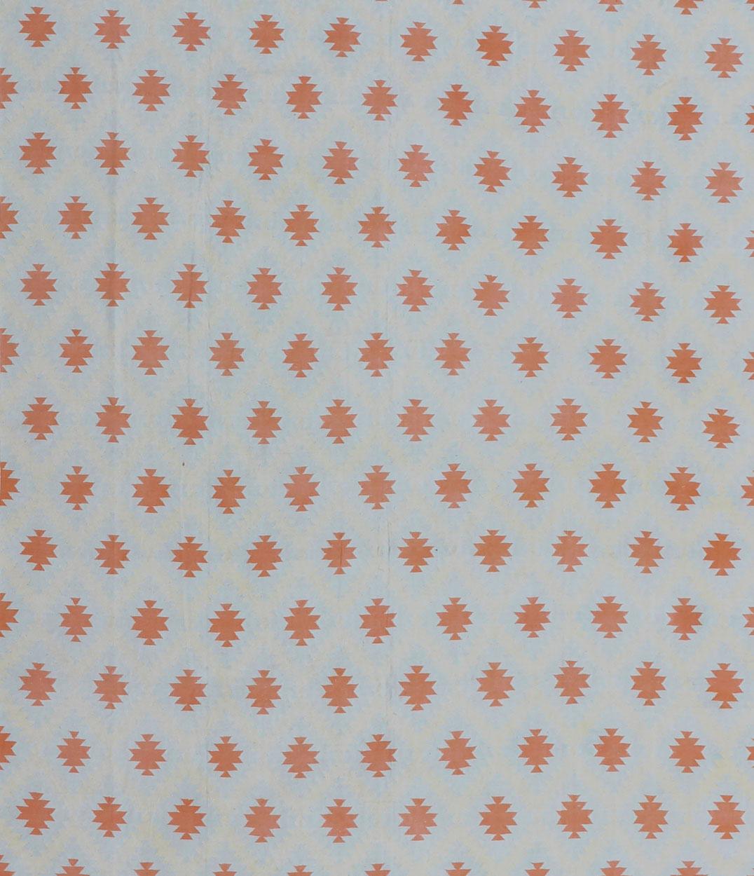 20th Century Large Vintage Cotton Designer Dhurrie  11'6 x 17'10 For Sale