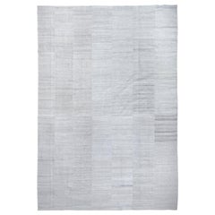 Large Vintage Cotton Turkish Kilim Rug