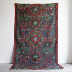 Großer Vintage-Landhaus-Kilim-Teppich, anatolisch, Anfang-Mitte des 20.
