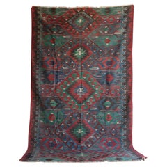 Großer Vintage-Landhaus-Kilim-Teppich, anatolisch, Anfang-Mitte des 20.