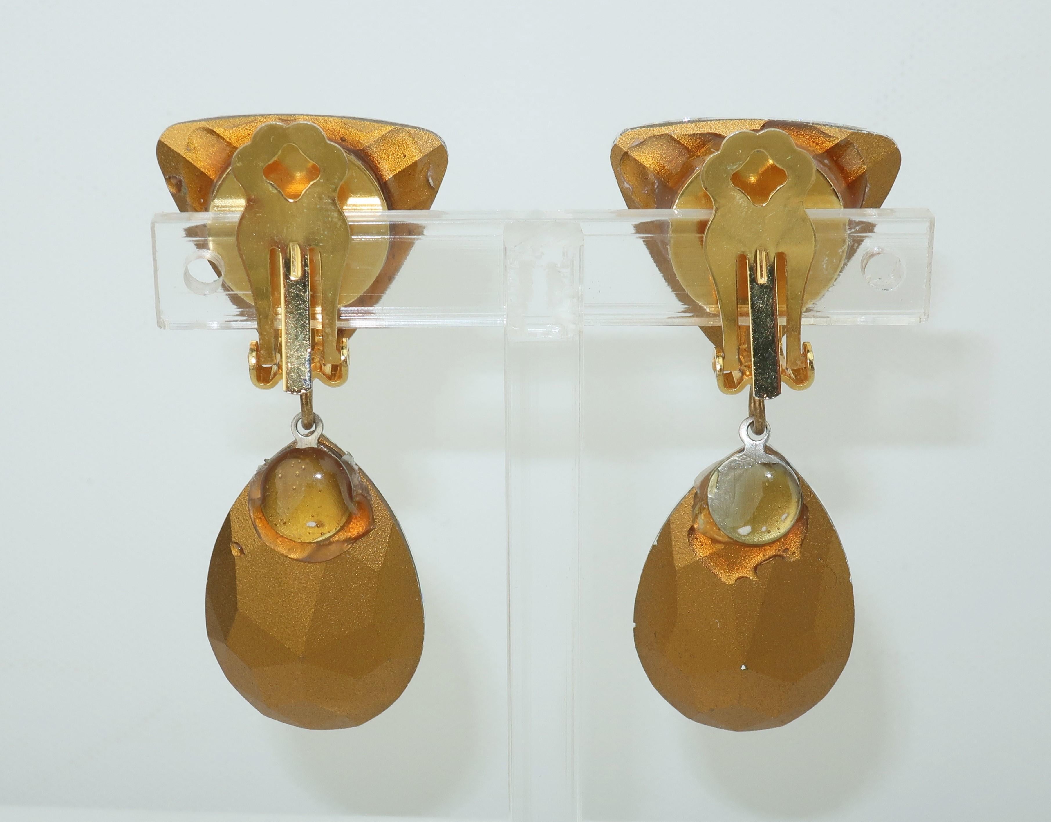 vintage crystal drop earrings