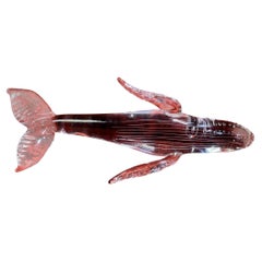 Large Vintage Crystal Whale Sculpture