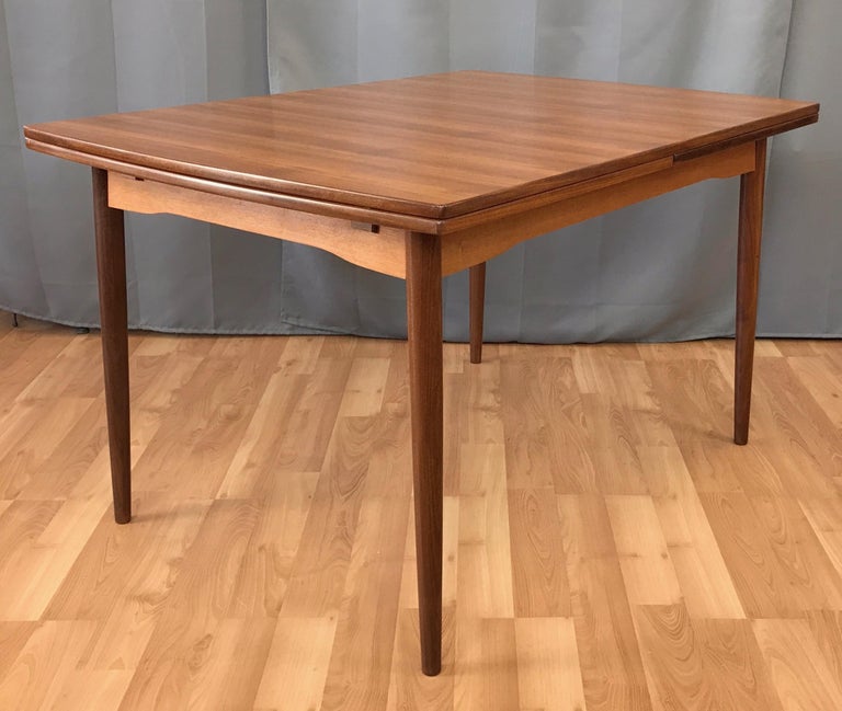 Large Vintage Danish Draw Leaf Extendable Teak Dining ...