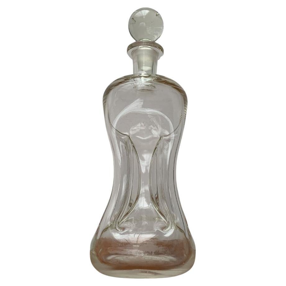Große dänische Glasflasche Kluk Kluk von Holmegaard, 1970er Jahre
