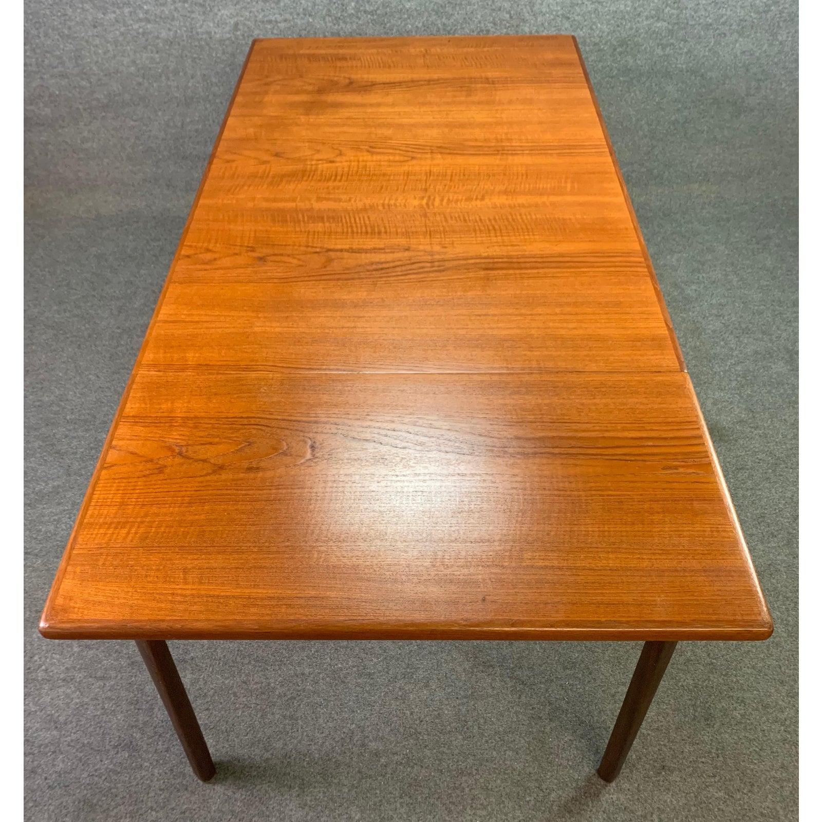 Large Vintage Danish Mid-Century Modern Teak Dining Table 5