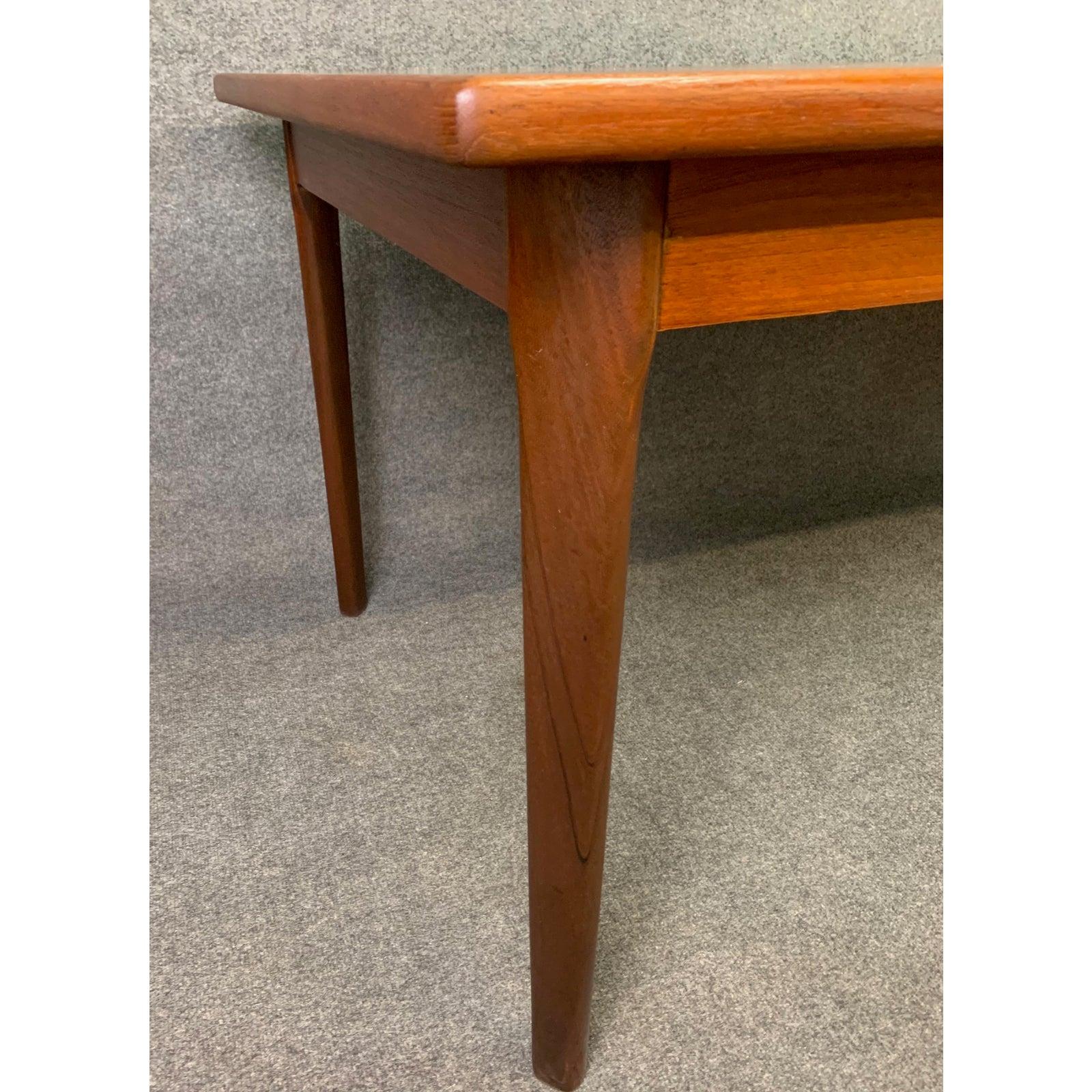 Mid-20th Century Large Vintage Danish Mid-Century Modern Teak Dining Table