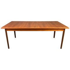 Large Vintage Danish Mid-Century Modern Teak Dining Table Large Vintage Danish Mid-Century Modern Teak Dining Table