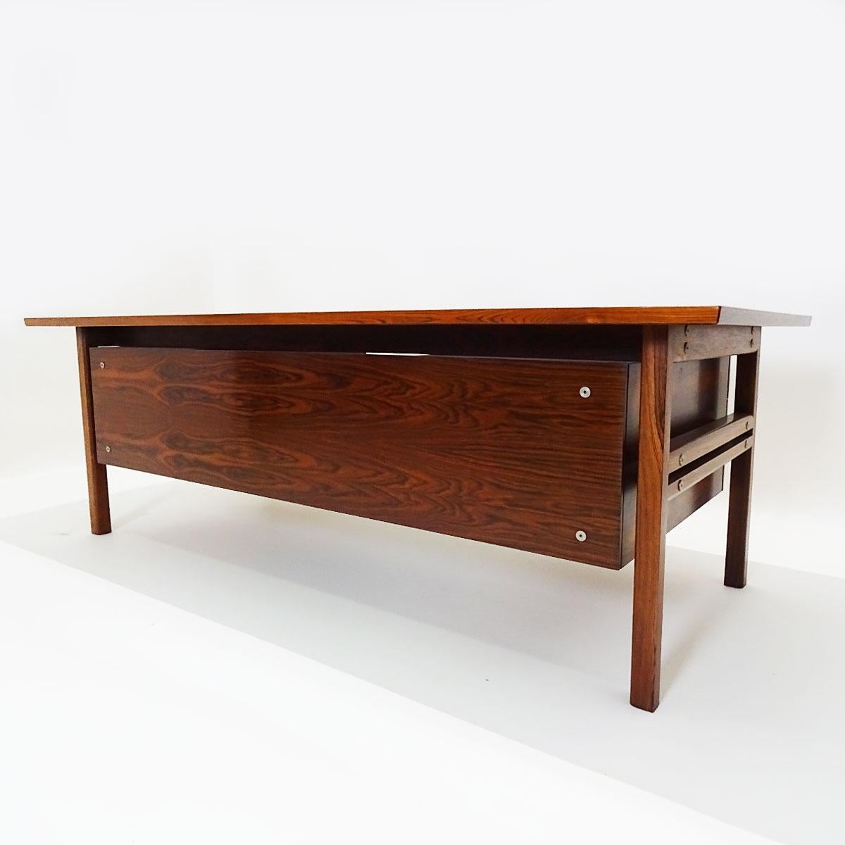 Mid-Century Modern Large Vintage Danish Midcentury Rosewood Desk by Arne Vodder for Sibast