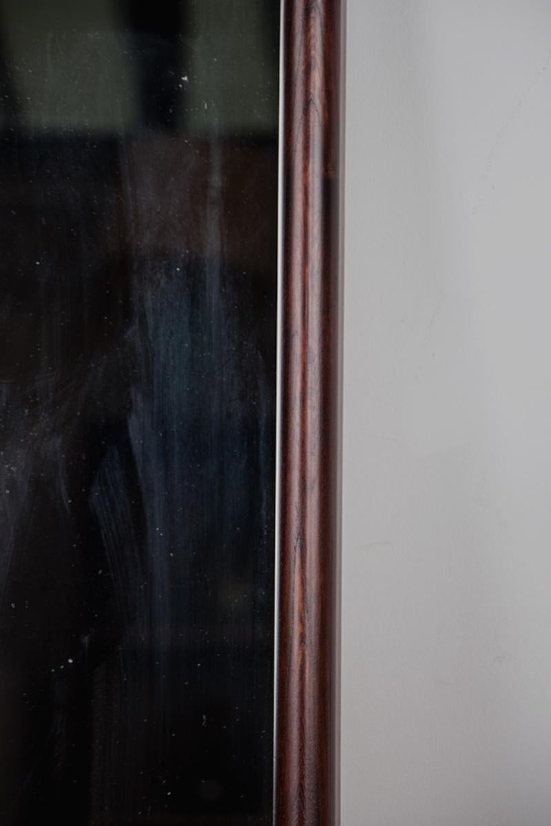 Large Vintage Danish mirror in glass and Rosewood model 206 by Aksel Kjersgaard. For Sale 4