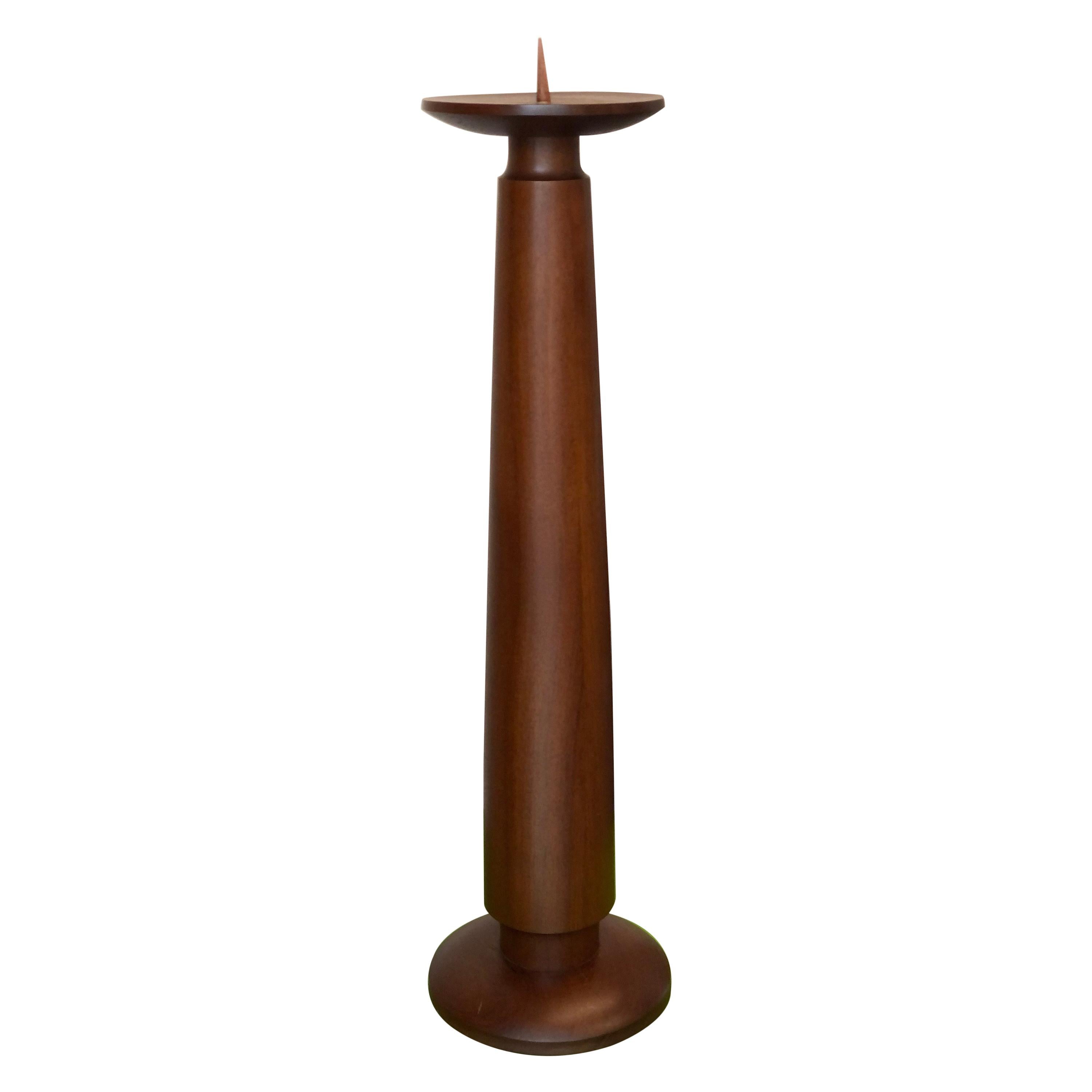 Large Vintage Danish Modern Teak Candle Stand, circa 1960s For Sale