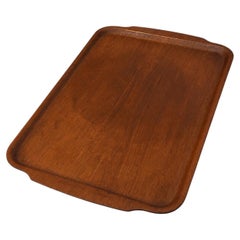 Grande vassoio da portata vintage in teak in stile danese moderno di Silva, Danimarca, modello n. 73152