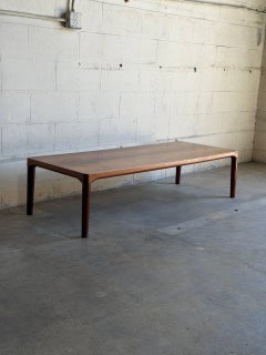 Large Vintage Danish Rosewood Coffee Table Scandinavian MCM Cocktail Table