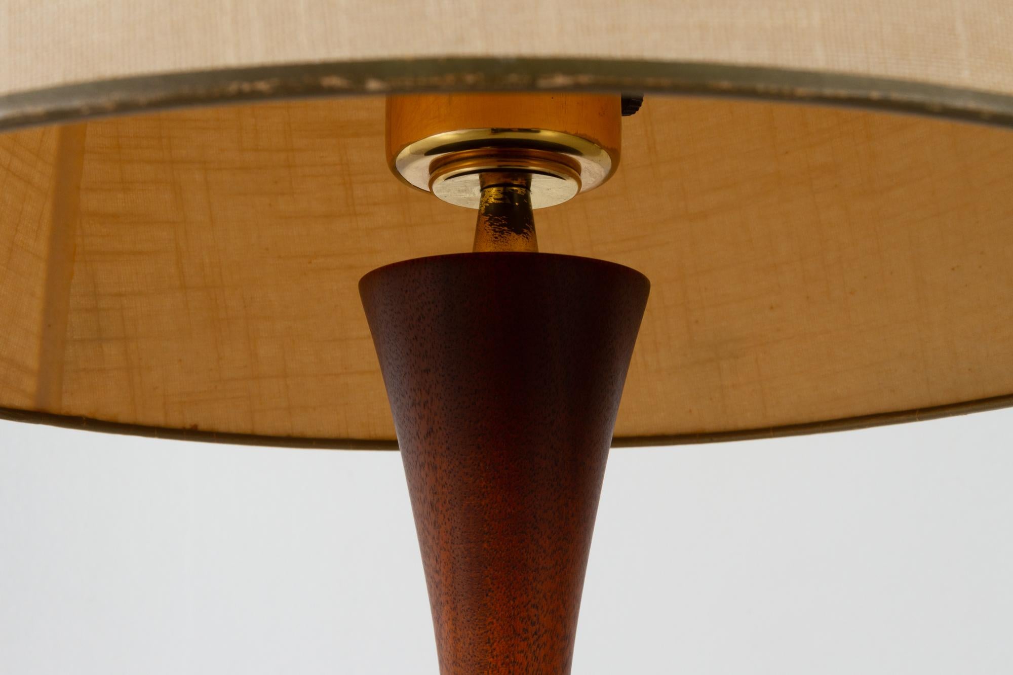 Large Vintage Danish Teak Table Lamp 1950s 6