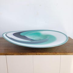 Large Vintage David Goldhagen Art Glass Sculptural Bowl Signed