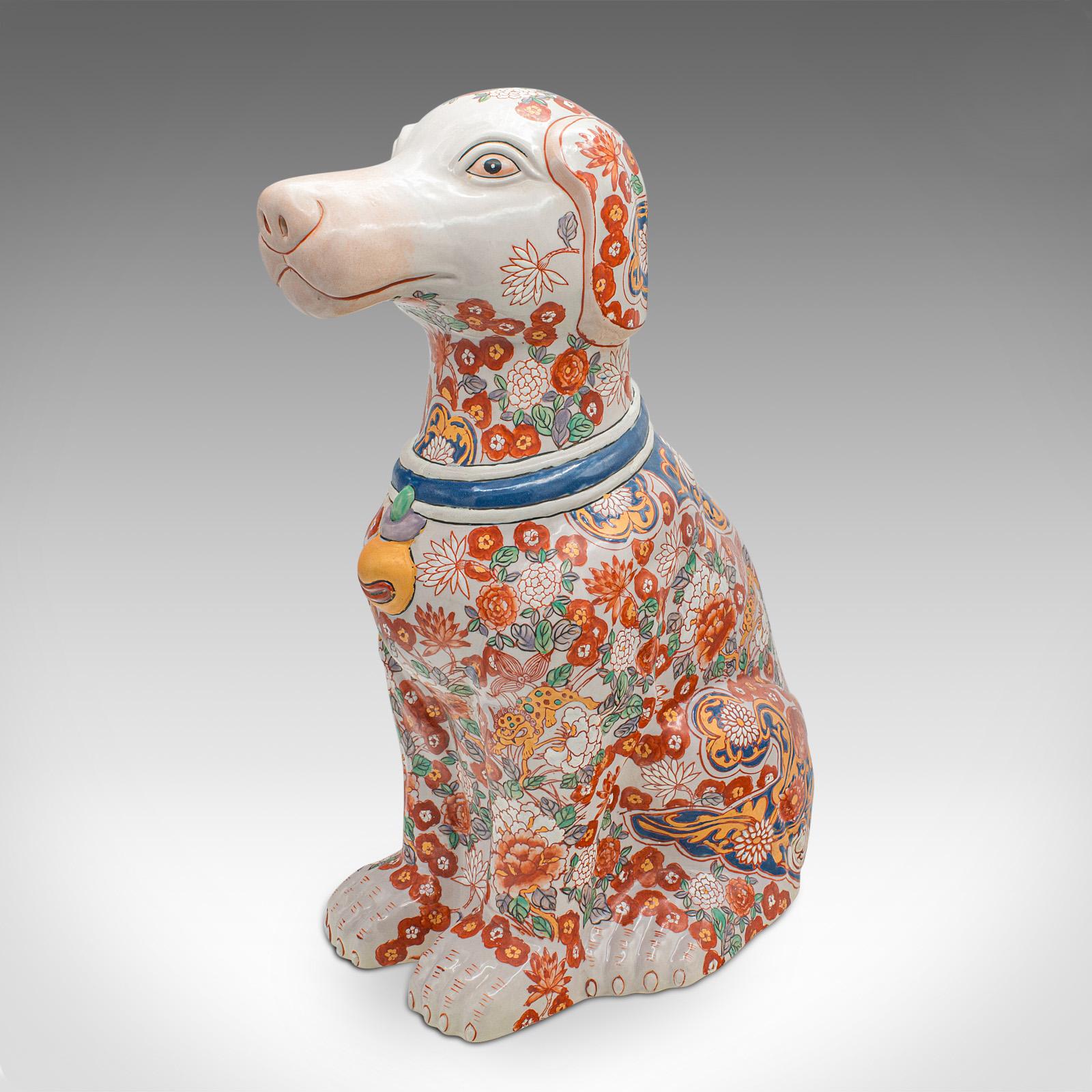 large ceramic dog statue