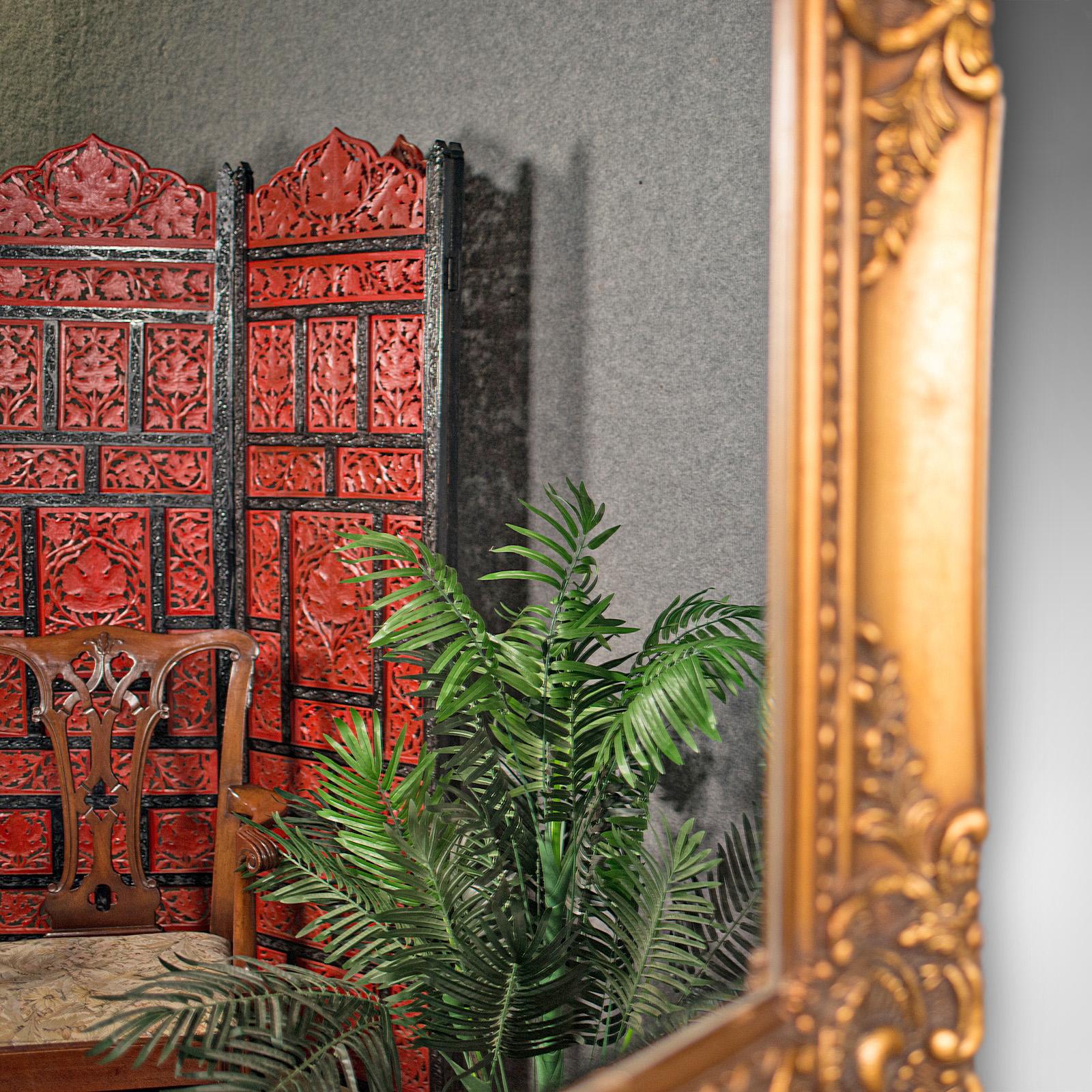 Large Vintage Decorative Mirror, Continental, Giltwood, Wall, Italianate Taste For Sale 2
