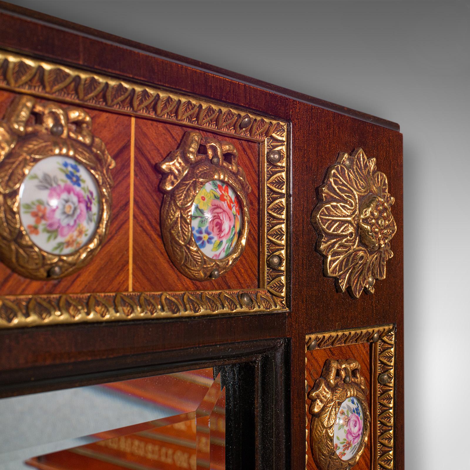 Large Vintage Decorative Mirror, Continental, Walnut, Overmantle, Italianate For Sale 3