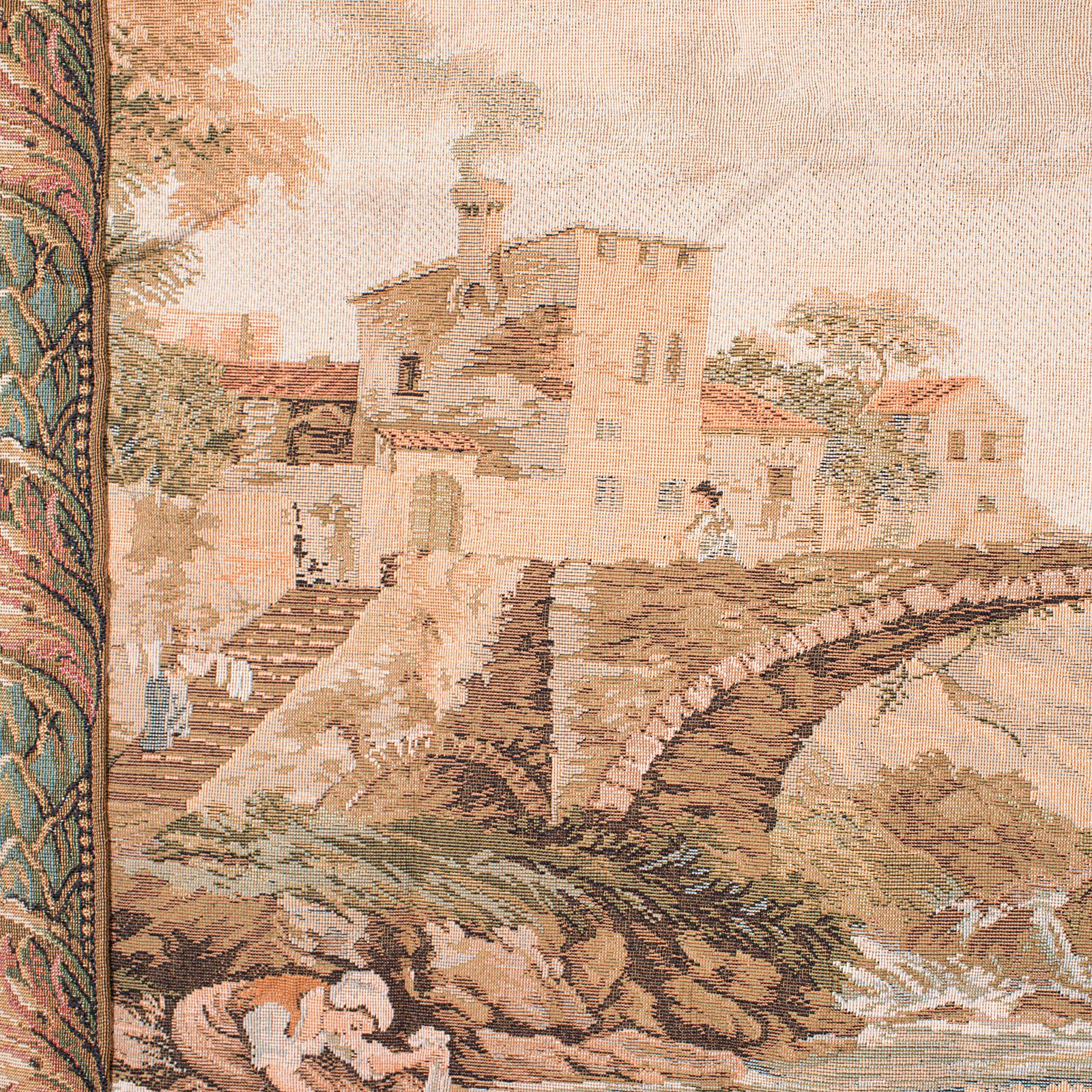 Grand panneau décoratif vintage continental, tapisserie à l'aiguille, vers 1980 en vente 3