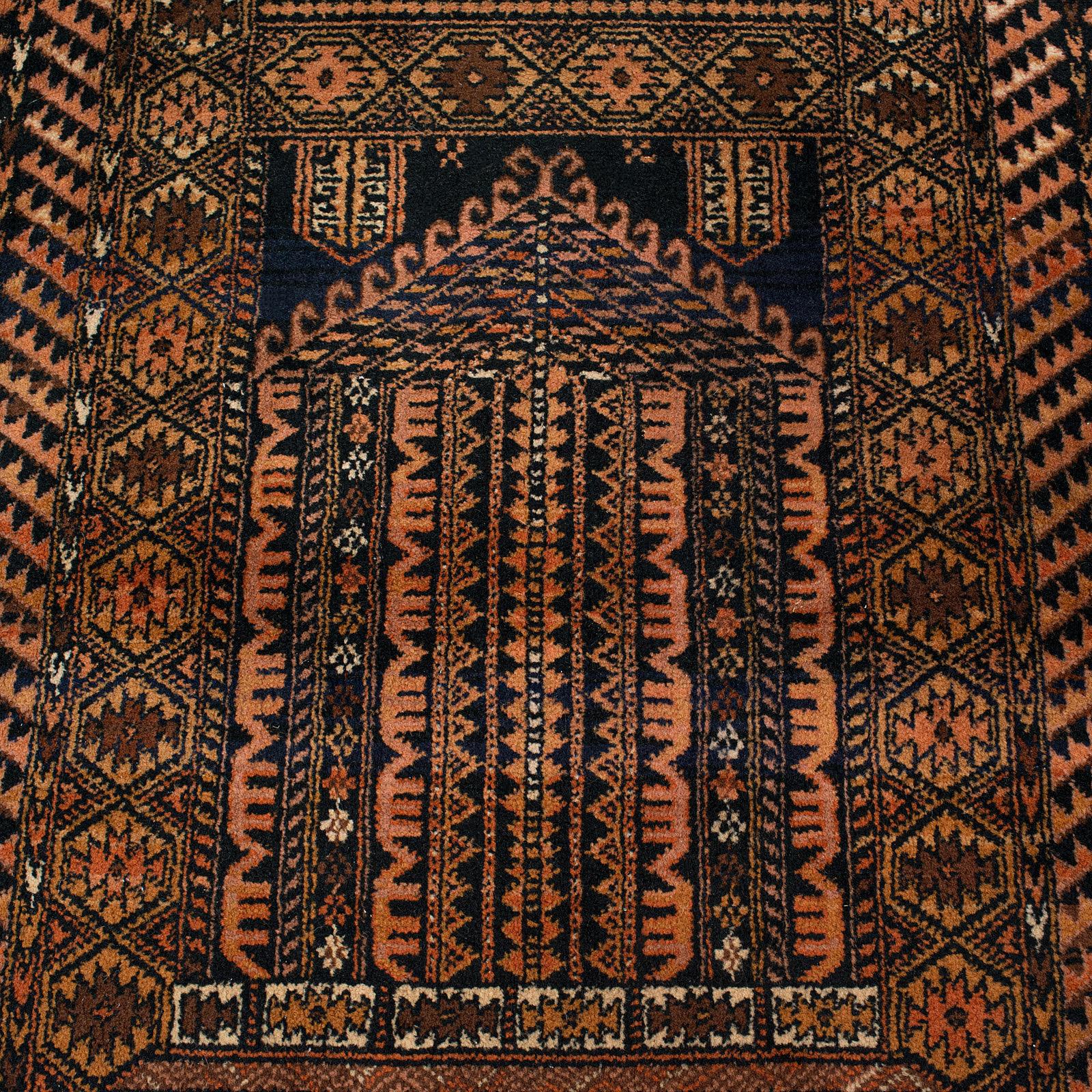 Grand tapis décoratif vintage belge, tapis, Ghiordes, tapis de prière, vers 1970 en vente 5