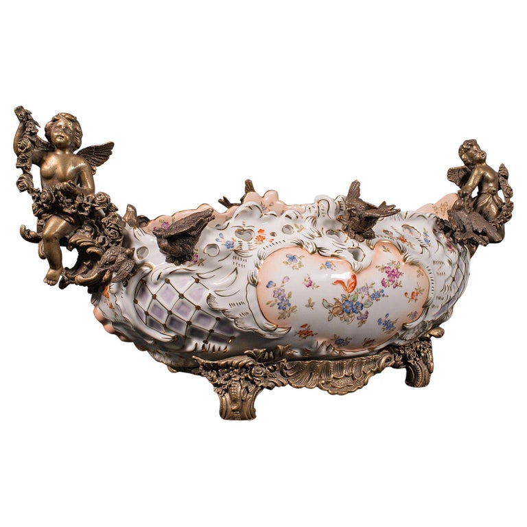 Large Vintage Decorative Serving Dish, Ceramic, Centrepiece Bowl