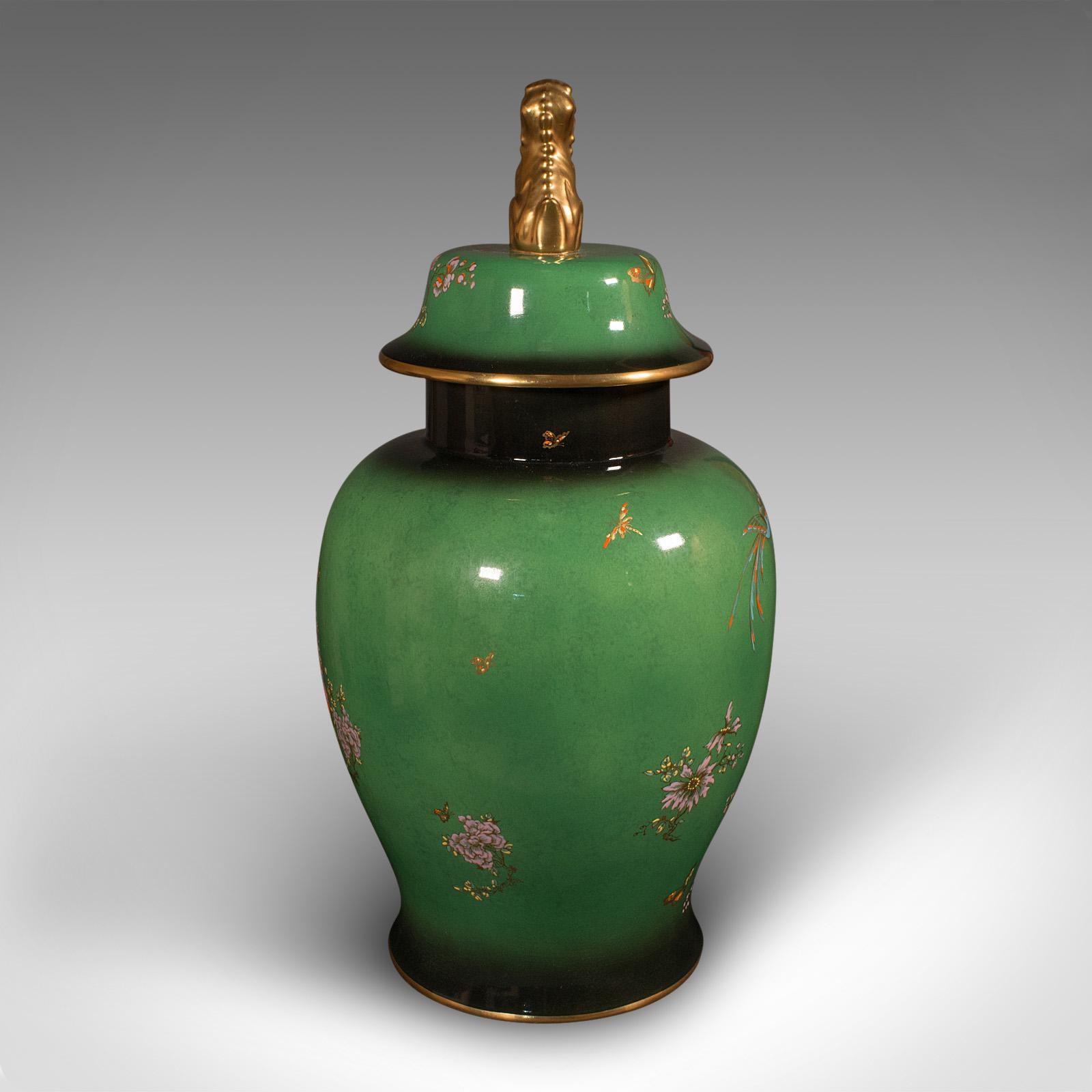 Large Vintage Decorative Temple Urn, English, Ceramic, Vase, Mid-20th Century For Sale 1