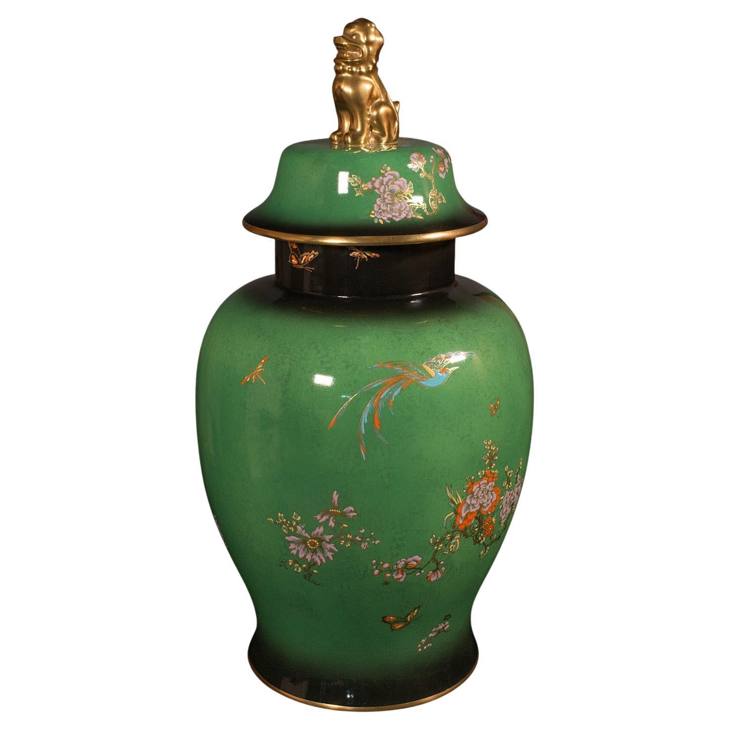 Large Vintage Decorative Temple Urn, English, Ceramic, Vase, Mid-20th Century For Sale