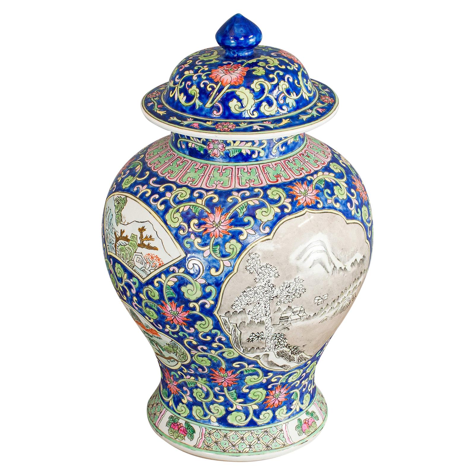 Large Vintage Decorative Urn, Chinese, Spice, Ginger, Jar, Art Deco