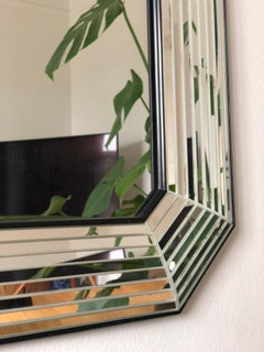 Large Vintage Deknudt Full Length Beveled Panel Mirror, Silver, Belgium