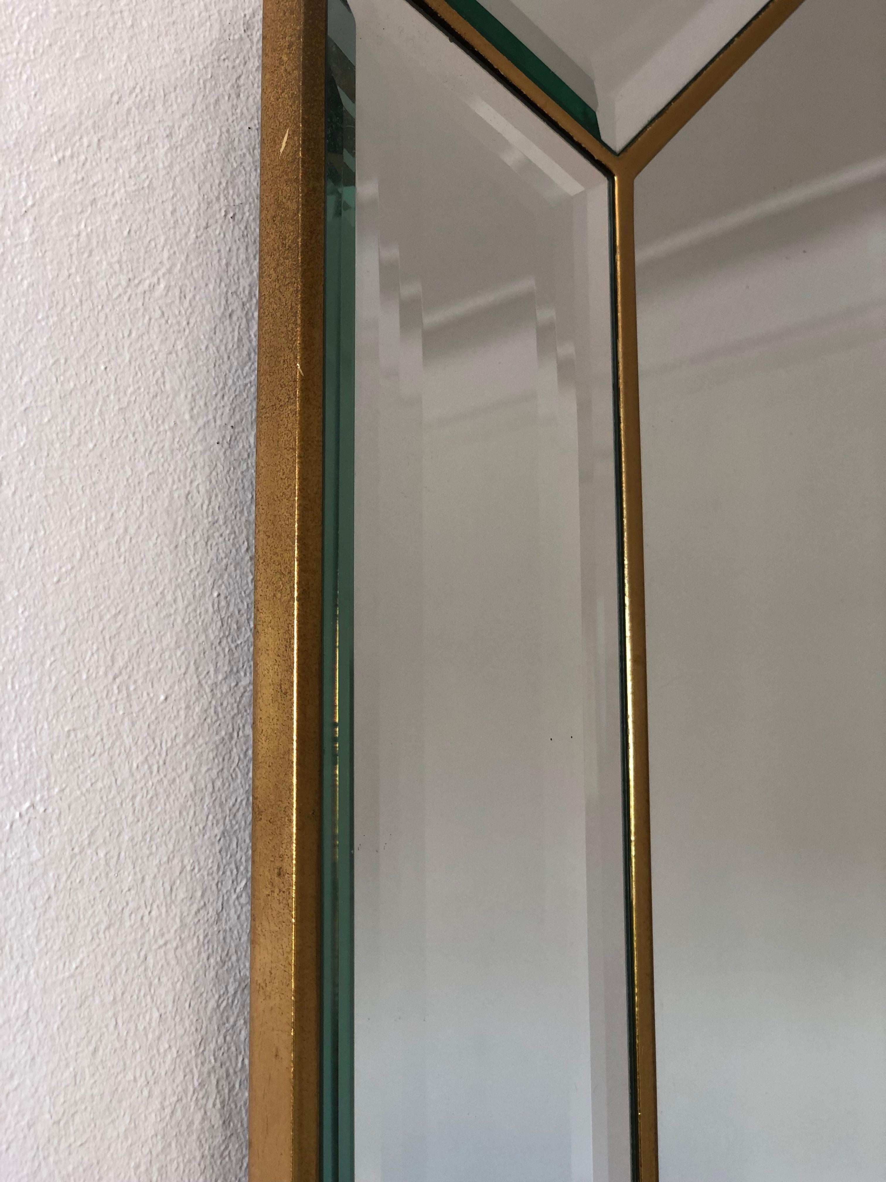 Belga Grande specchio Deknudt d'epoca in oro Belgio anni '80 in vendita