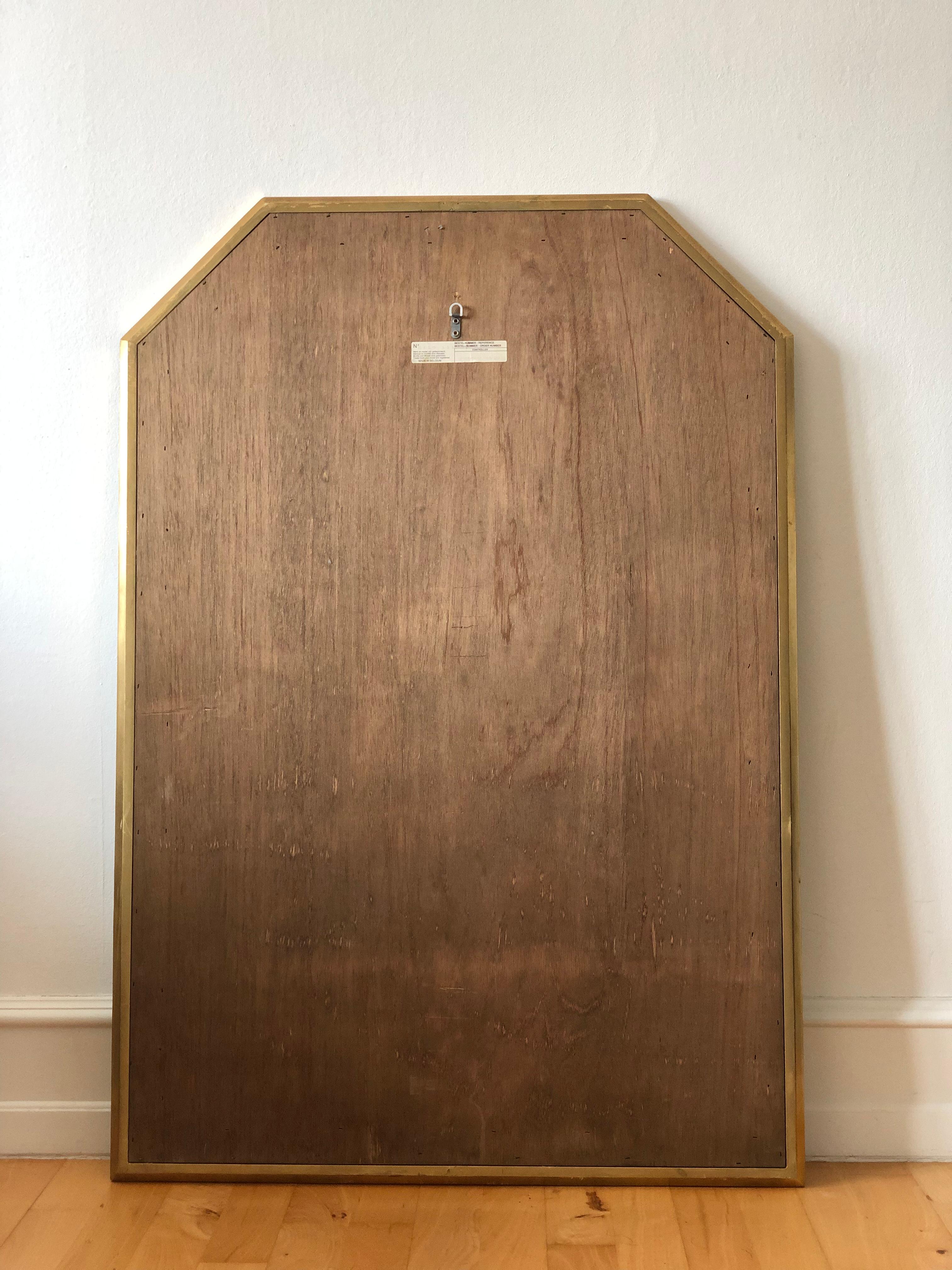 Grande specchio Deknudt d'epoca in oro Belgio anni '80 in vendita 1