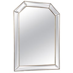 Large Vintage Deknudt Mirror in Gold Belgium 1980s