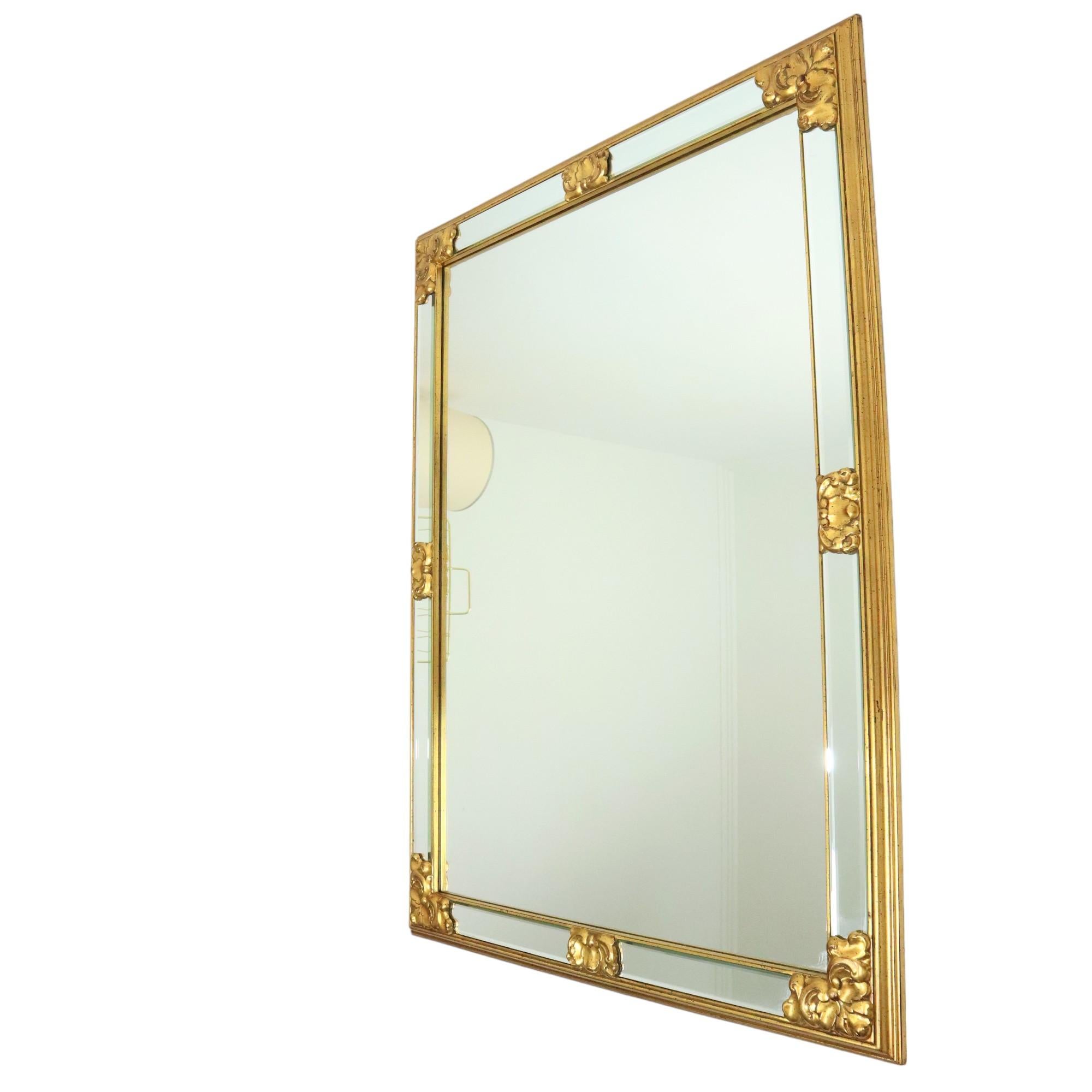 Fine XX secolo Grande specchio vintage Deknudt XL Hollywood Regency 70s Design in vendita