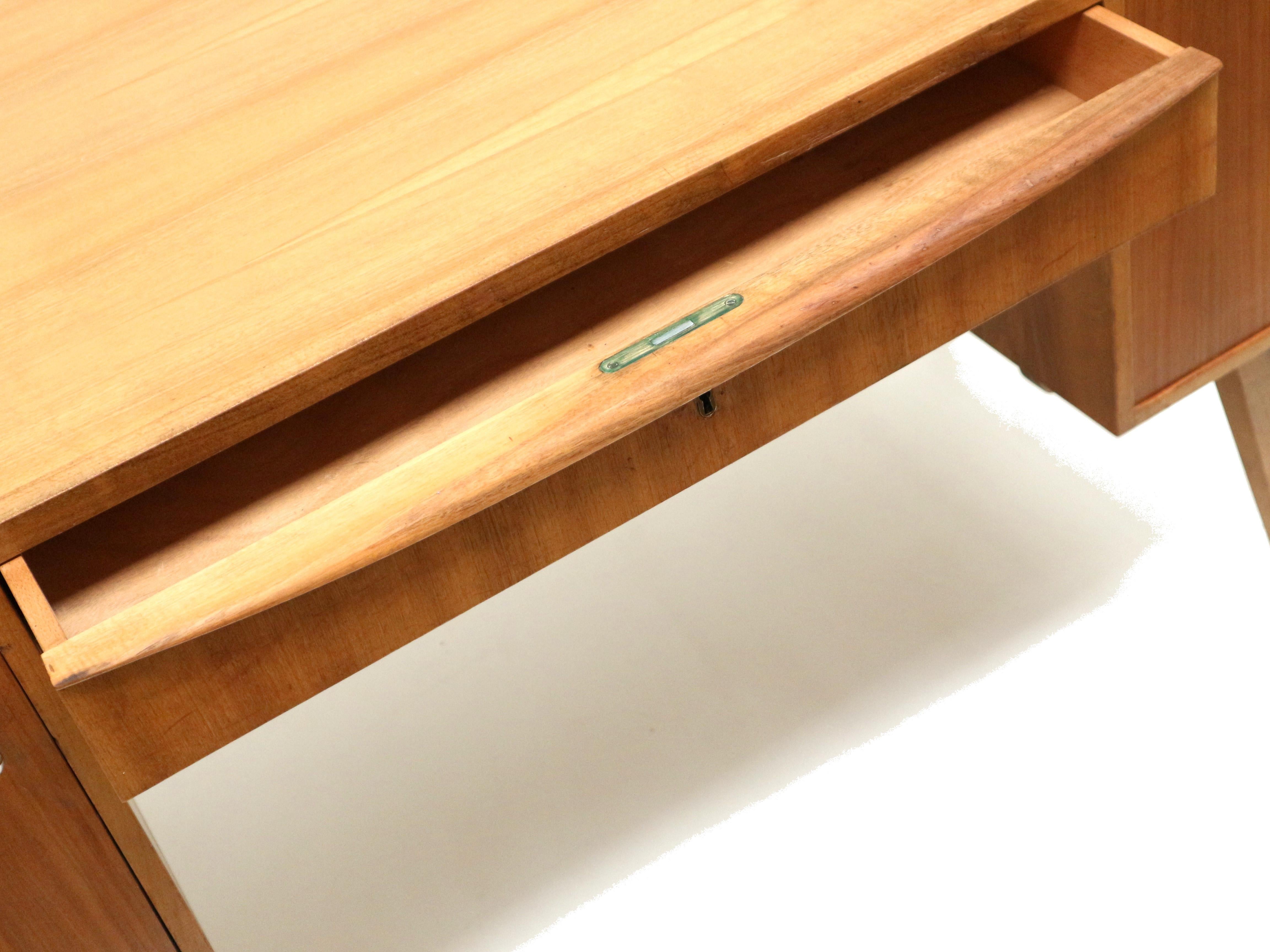 Large vintage desk with slanted legs made in the 70s For Sale 2
