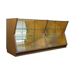 Large Used Display Cabinet, Glass, Oak, Retail, Shop-Fitting, Art Deco c.1930