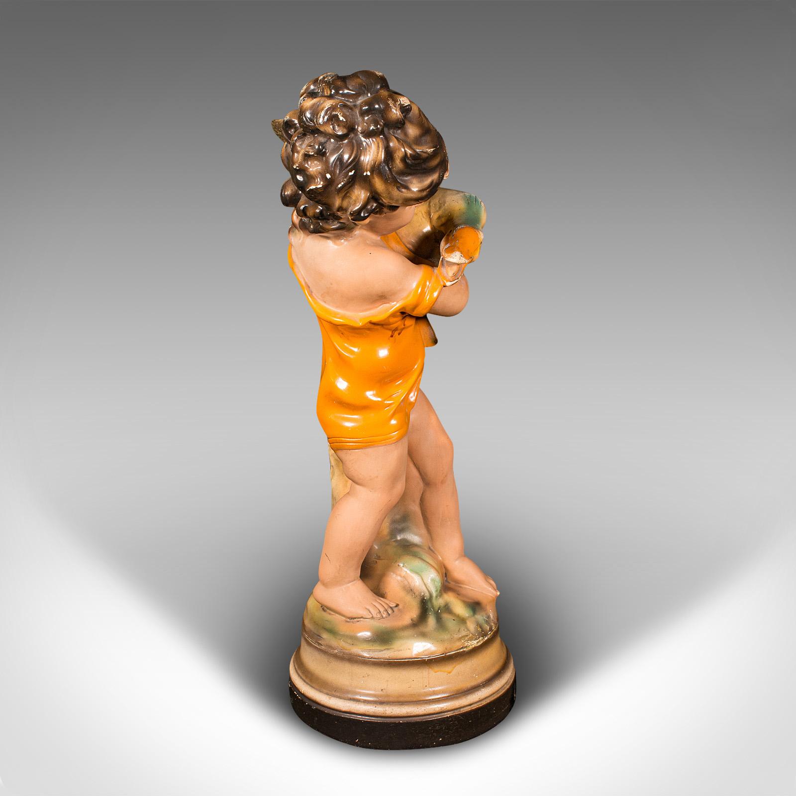 Britannique Grande figurine d'exposition vintage anglaise, plâtre, ornement décoratif Art déco en vente