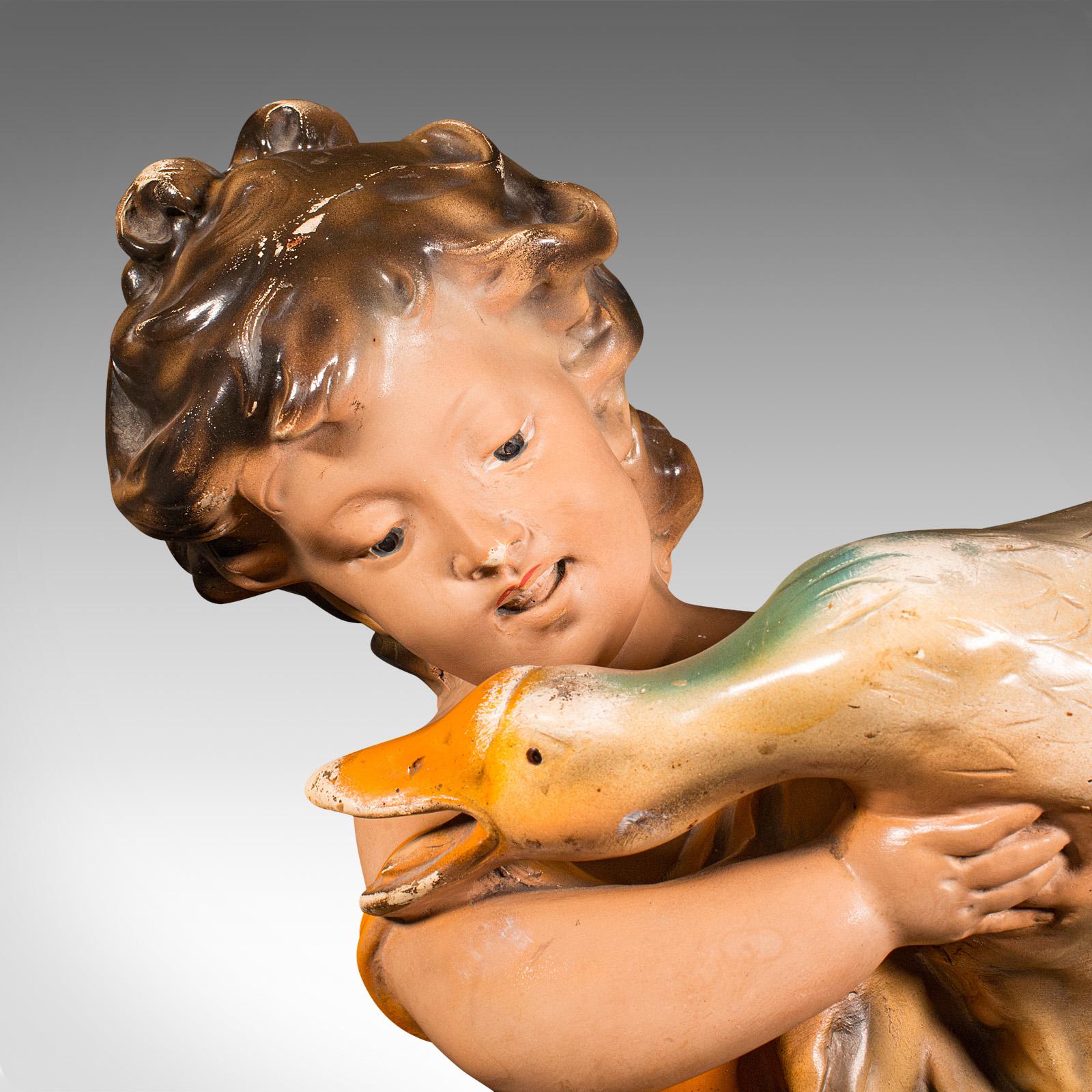 Grande figurine d'exposition vintage anglaise, plâtre, ornement décoratif Art déco en vente 3