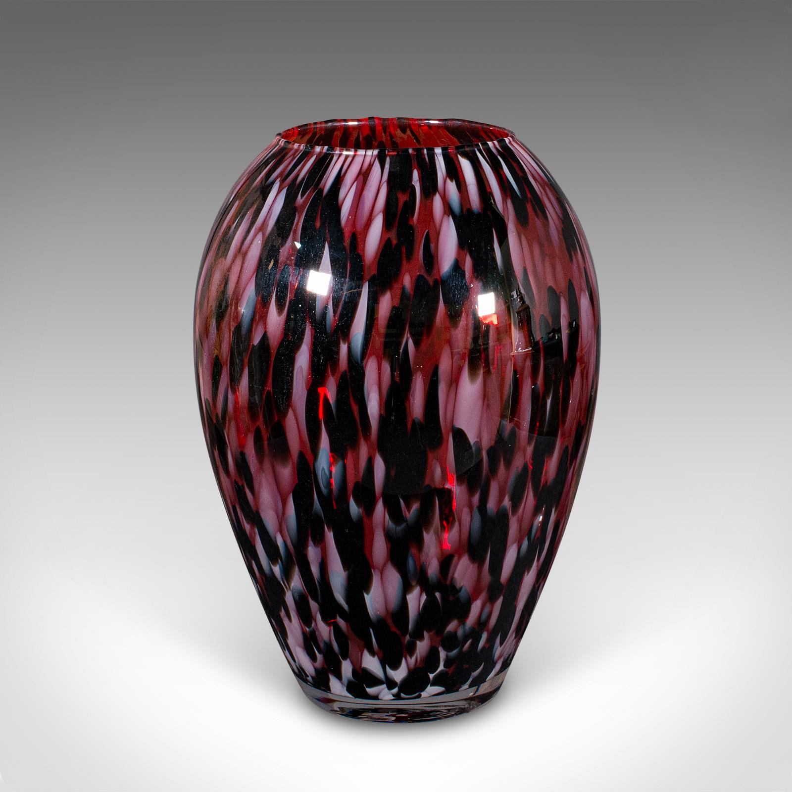 Grand vase d'exposition italien, verre d'art, urne à fleurs, Murano, vers 1970 Bon état - En vente à Hele, Devon, GB