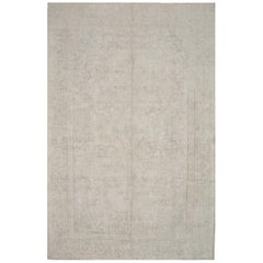 Large Vintage Distressed Persian Tabriz Rug