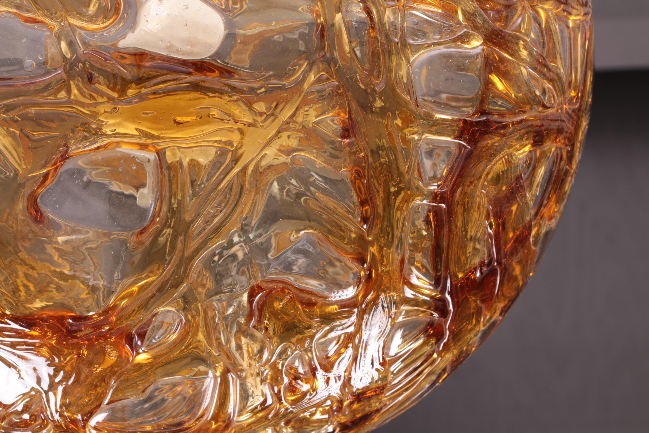 Large Vintage Doria Murano Glass Pendant Lamp Made by Temde Leuchten, 1960s 1