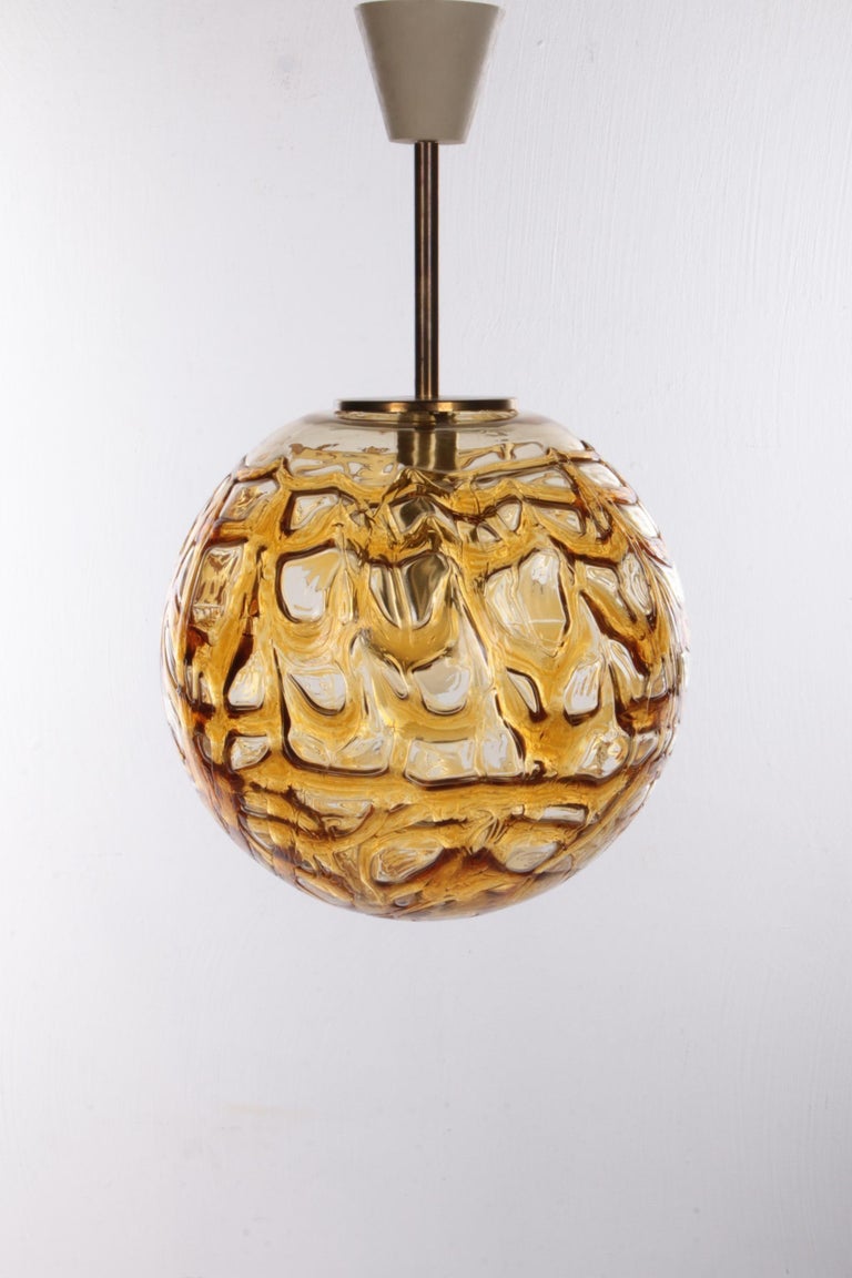 Large Vintage Doria Murano Glass Pendant Lamp Made by Temde Leuchten, 1960s  For Sale at 1stDibs