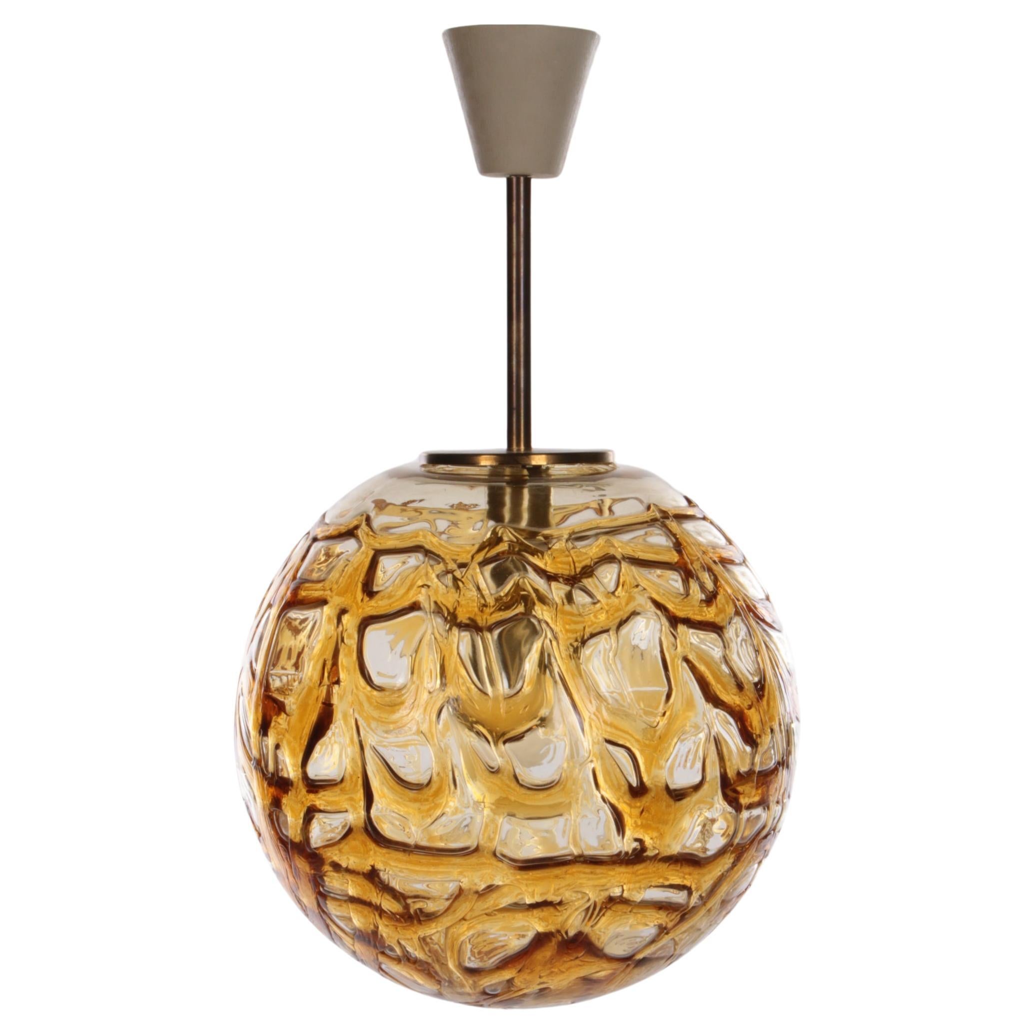 Large Vintage Doria Murano Glass Pendant Lamp Made by Temde Leuchten, 1960s  For Sale at 1stDibs
