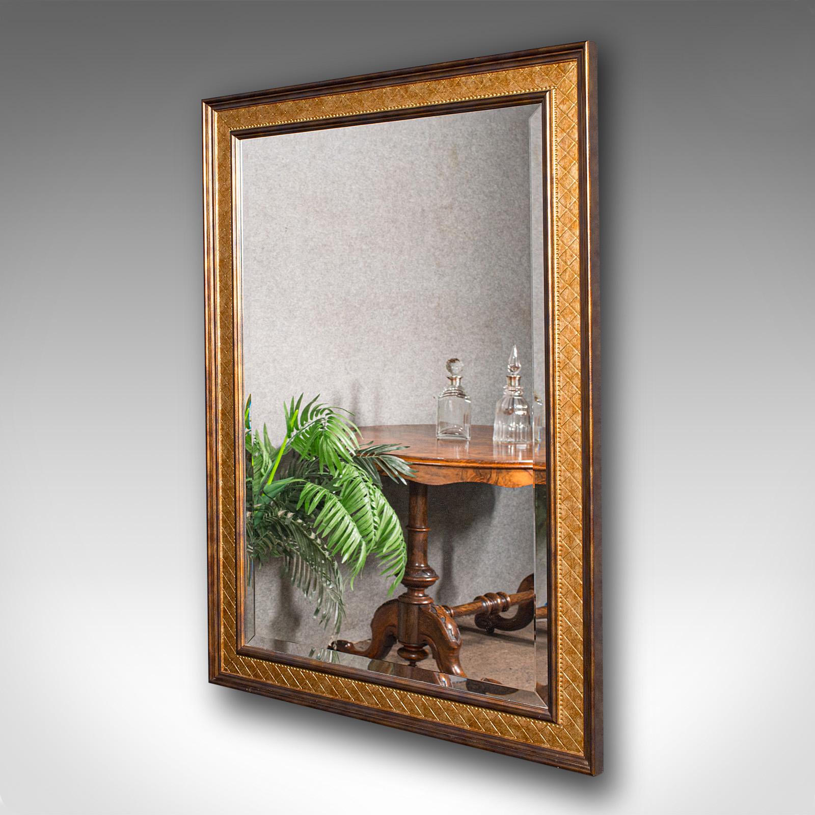 Mid-Century Modern Grand miroir vintage, anglais, chambre à coucher, valet de chambre, vestiaire de magasin, 1970 en vente