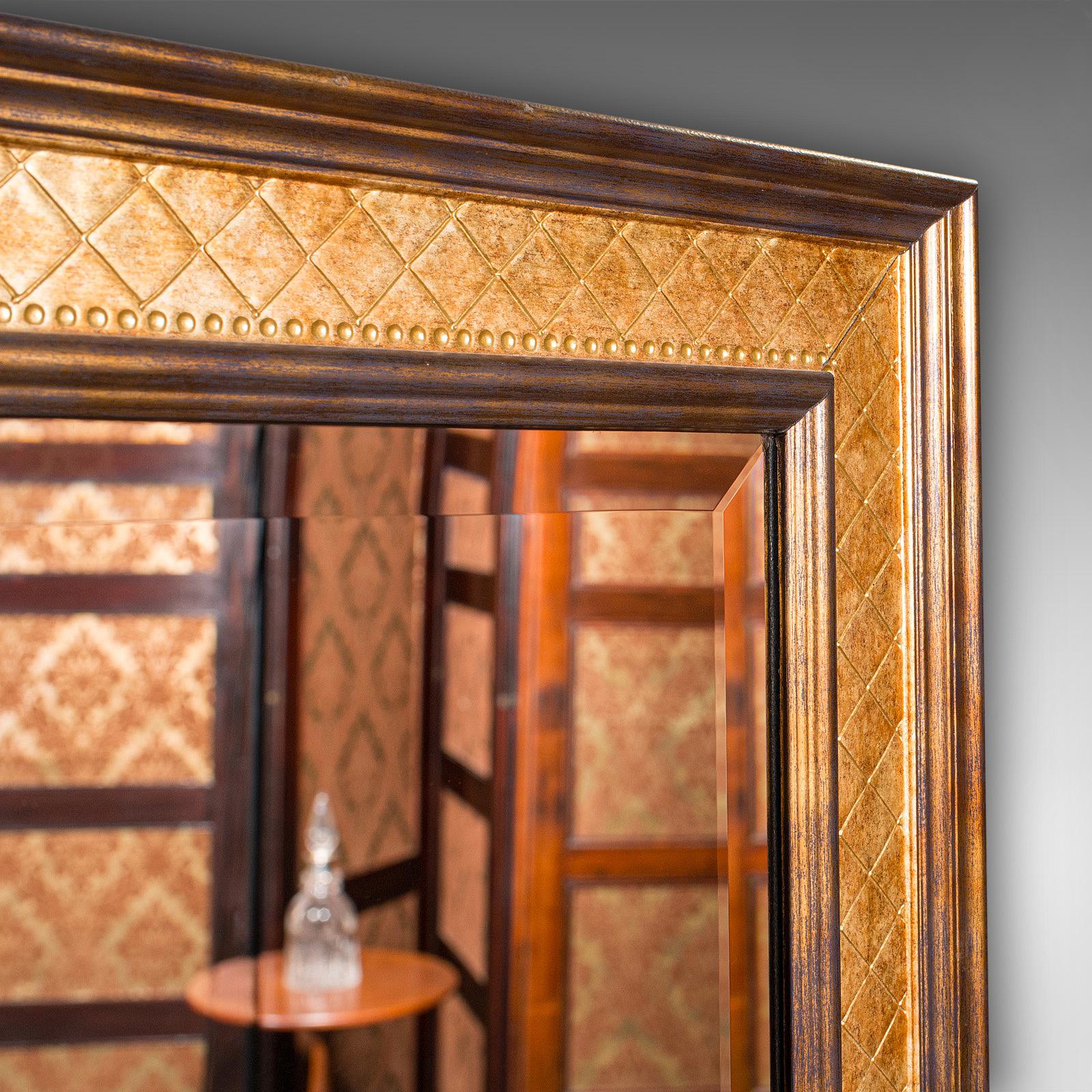 Grand miroir vintage, anglais, chambre à coucher, valet de chambre, vestiaire de magasin, 1970 Bon état - En vente à Hele, Devon, GB