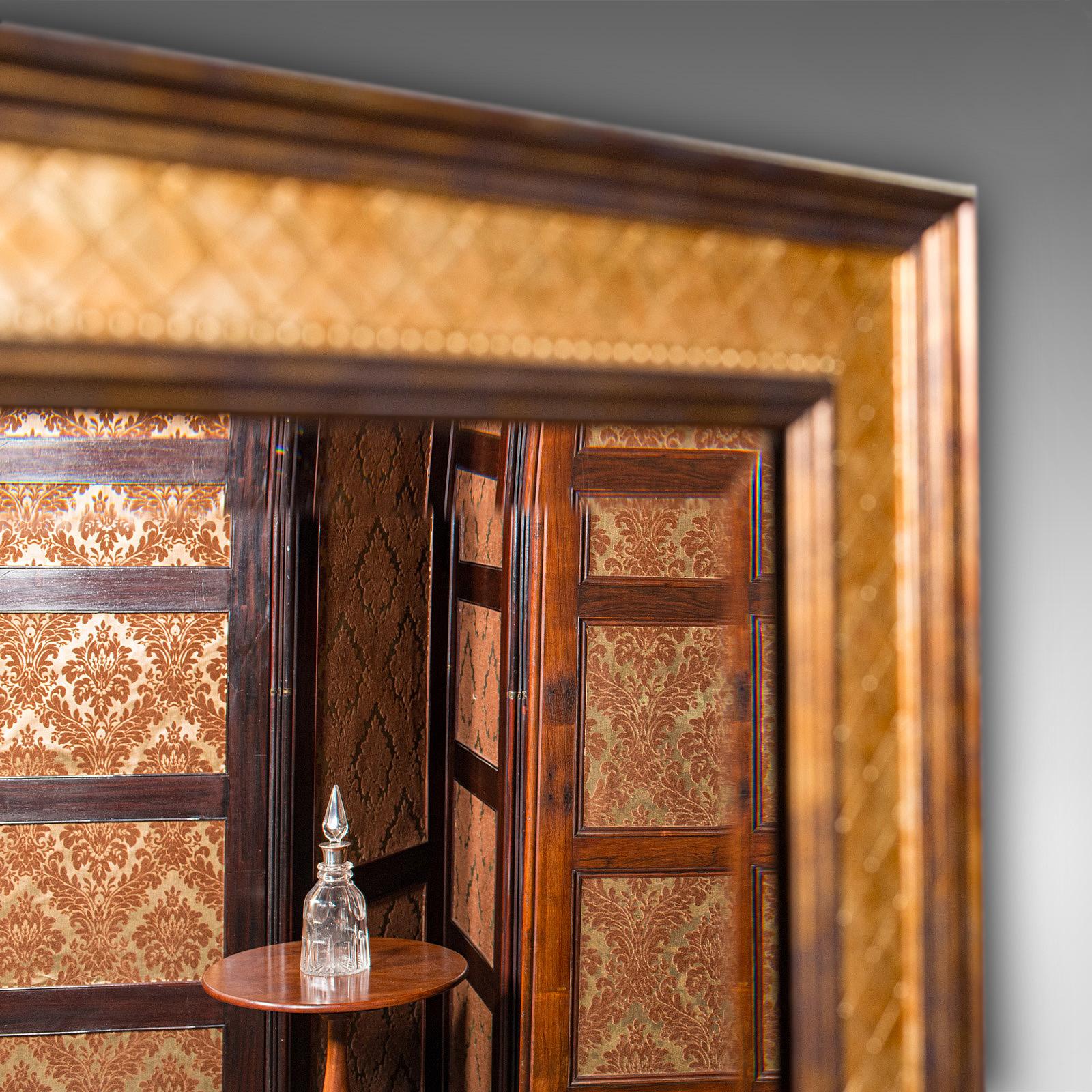 Fin du 20e siècle Grand miroir vintage, anglais, chambre à coucher, valet de chambre, vestiaire de magasin, 1970 en vente